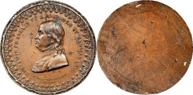 Cast Copy "1790" Benjamin Franklin Died Philadelphia Medal. Uniface. After Greenslet GM-24. Copper over Lead. Extremely Fine.
44.5 mm. 36.53 grams.
...