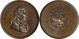 1796 Repub. Ameri. Medal. First Obverse. Musante GW-61, Baker-68. Copper. Plain Edge. MS-62 BN (PCGS).
33.1 mm.

Estimate: $800