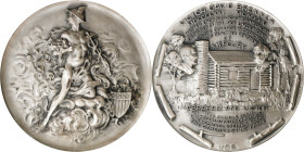 1961 Victor David Brenner Commemorative Medal. Cunningham 30-430S. Silver. Edge No. 509. MS-65 (NGC).
76 mm. Accompanied by the original, exceptional...