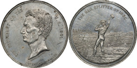 "1861" (1860) Abraham Lincoln Campaign Medal. DeWitt-AL 1860-3, Cunningham 1-030W, King-3. White Metal. MS-63 (NGC).
41 mm.

Estimate: $350