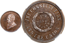 1860 John Bell Campaign Medal. DeWitt-JBELL 1860-7. Copper. MS-65 RB PL (NGC).
28 mm.

Estimate: $225