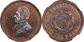 1860 John Bell Campaign Medal. DeWitt-JBELL 1860-7. Copper. MS-64 RB (NGC).
28 mm.

Estimate: $200