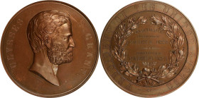 "1873" (post-1879) Ulysses S. Grant Presidential Medal. Julian PR-15. Bronze. MS-63 BN (NGC).
76 mm.

Estimate: $200