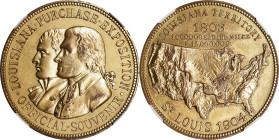 1904 Louisiana Purchase Exposition. Official Souvenir Medal. HK-304. Rarity-3. Gilt. MS-62 (NGC).
33 mm.

Estimate: $100