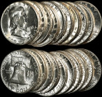 Roll of 1955 Franklin Half Dollars. Mint State (Uncertified).
Housed in a plastic tube. (Total: 20 coins)

Estimate: $300