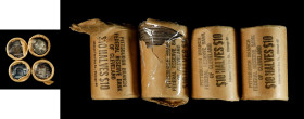 Lot of (4) Rolls of 1963 Franklin Half Dollars. Mint State (Uncertified).
A quartet of paper-wrapped rolls. (Total: 80 coins)

Estimate: $1000