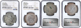 Lot of (2) Morgan Silver and Trade Dollars. AU Details (NGC).
Included are: 1889-O Morgan, Cleaned; and 1877-S trade, Chopmarked.
From the Alfonso S...