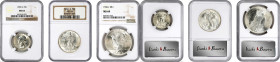 Lot of (3) Mint State 20th Century Silver Coins. (NGC).
Included are: 1950-D Washington quarter, MS-64; 1946-S Walking Liberty half dollar, MS-65; an...