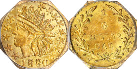 1880 Octagonal 25 Cents. BG-799Y. Rarity-4+. Indian Head. MS-63 (PCGS).
PCGS# 10651. NGC ID: 2BSE.

Estimate: $300