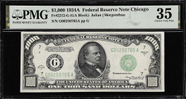 Fr. 2212-G. 1934A $1000 Federal Reserve Note. Chicago. PMG Choice Very Fine 35.

Estimate: $3400.00- $3900.00