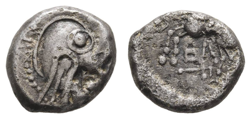 Antike Kelten
 Haeduer, Quinar (1,77 g), 100-50 v. Chr. Av.: Behelmter Kopf nac...