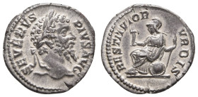 Antike Römer
Münzen Römische Kaiserzeit Septimius Severus, 193-211, Denar (3,21 g). Av.: Belorbeerte Büste nach rechts, in Umschrift: SEVERVS PIVS AV...