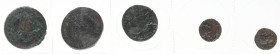 Antike Lots und Sammlungen antiker Münzen
 Kleinkonvolut 5 römischer Bronzen, Follis Maximian, Follis Galerius, Kleinfollis Constantin I., Maiorina C...
