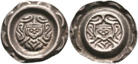 Mittelalter Münzen Mittelalter Deutschland
 Schongau, Brakteat (0,74g), Konradin, 1258-1268. Brustbild des Königs umgeben von Ranken. Berger 2681, vz...