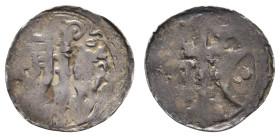 Mittelalter Münzen Mittelalter Ausland
 Lüttich, Denar (0,84 g), 1200-1229, Hugues de Pierrepont. Av.: Bischof mit Krummstab. Rev.: Mittig Kreuzstab,...