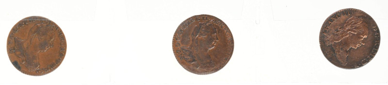 Münzen des Römisch Deutschen Reiches
 Kleinlot mit 3 Ausgaben, 2 Stück unter Ma...