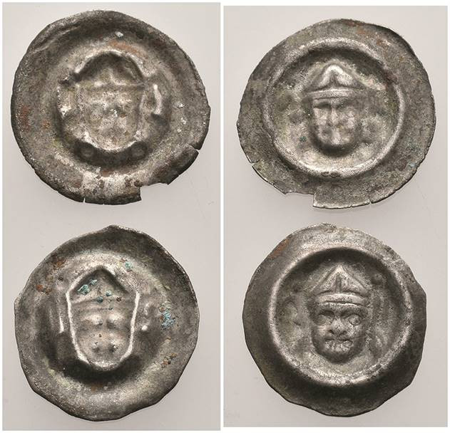 Deutschland bis 1800 Augsburg Bistum
 2 x Brakteat (0,44g und 0,53g), Marquard ...