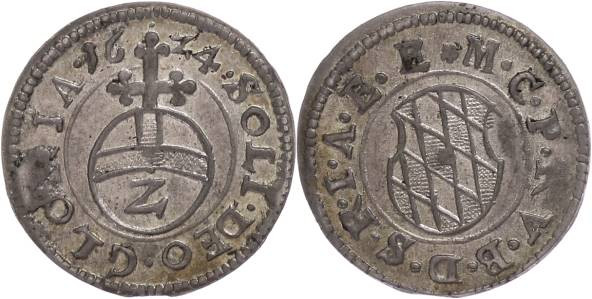 Deutschland bis 1800 Bayern Herzogtum
 2 Kreuzer, 1624, Maximilian I., München,...