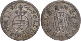 Deutschland bis 1800 Bayern Herzogtum
 2 Kreuzer, 1624, Maximilian I., München, KM 128.2, ss.