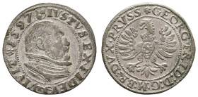 Deutschland bis 1800 Brandenburg-Preussen Kurfürstentum
 Groschen, 1597, Georg Friedrich von Ansbach, Königsberg, Neumann 56, ss.