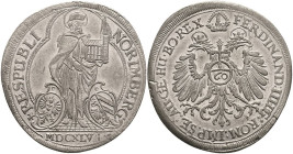 Deutschland bis 1800 Nürnberg Stadt
 Zinnabschlag des Reichsguldiners von 1646, mit Titel Ferdinand III., vgl. Kellner 210, Kratzer, vz.