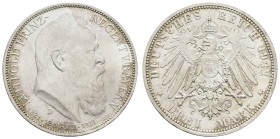 Silbermünzen des Kaiserreichs Bayern
 3 Mark, 1911, Luitpold, f. st. J. 49