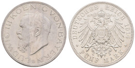 Silbermünzen des Kaiserreichs Bayern
 5 Mark, 1914, Ludwig III., kl. Rf., vz. J. 53