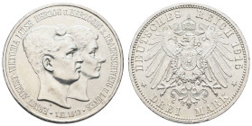 Silbermünzen des Kaiserreichs Braunschweig-Lüneburg
 3 Mark, 1915, Ernst August, zum Regierungsantritt, kl. Randfehler, vz. J. 57