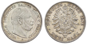 Silbermünzen des Kaiserreichs Preussen
 2 Mark, 1876, A, Wilhelm I., vz. J. 96.
