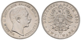 Silbermünzen des Kaiserreichs Preussen
 2 Mark, 1888, Wilhelm II., Rf., s-ss, J. 100.
