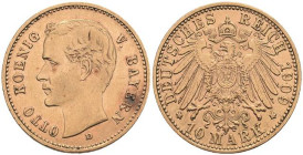 Goldmünzen des Kaiserreichs Bayern
 10 Mark, 1909, Otto, f. vz. J. 201