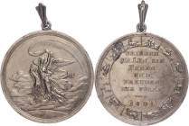 Medaillen Medaillen Deutschland vor 1900
 Tragbare Silbermedaille (Dm. ca. 37mm, ca. 14,58g), 1801, von Loos, auf den Frieden von Luneville. Av: Pax ...
