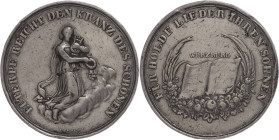 Medaillen Medaillen Deutschland vor 1900
 Würzburg, Zinnmedaille (Dm. ca. 40mm, ca. 21,86g), o.J., von Drentwett, für Holde Lieder ihren Söhnen. Rand...