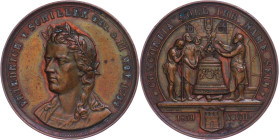 Medaillen Medaillen Deutschland vor 1900
 Hamburg, Bronzemedaille (Dm. ca. 41,5mm, ca. 29,29g), 1859, von Loos und Fischer, auf Friedrich Schillers 1...