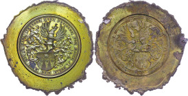 Medaillen Medaillen Deutschland vor 1900
 Bayern, einseitiger inkuser Æ-Abschlag (Dm. um ca. 75mm, ca. 17,71g), 1880, von Schwenzer, auf Karl Theodor...