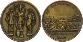 Medaillen Medaillen Deutschland vor 1900
 Würzburg, Æ-Medaille (Dm. ca. 27,2mm, ca. 9,52g), 1889, unsigniert, auf die 1200-jährige St. Kilians Feier....