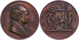 Medaillen Medaillen Deutschland vor 1900
 Preußen, Berlin, Bronzemedaille (Dm. ca. 41,5mm, ca. 41,76g), 1833, von Brandt, auf das 50-jährige Dienstju...