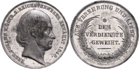 Medaillen Medaillen Deutschland vor 1900
 Frankfurt, versilberte Zinnmedaille (Dm. ca. 37,4mm, ca. 19,16g), 1848, von Drentwett, Verdienstmedaille au...