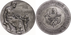 Medaillen Medaillen Deutschland vor 1900
 Mannheim, Schrobenhausen, versilberte Bronzemedaille (Dm ca. 50,2mm, ca. 50,15g), o.J., von Poellath, Ehren...