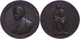 Medaillen Medaillen Deutschland vor 1900
 Österreich, Bronzemedaille (Dm. ca. 50,2mm, ca. 57,29g), 1889, von Christelbauer, auf die Enthüllung des De...