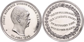 Medaillen Medaillen Deutschland vor 1900
 Silberner Sterbe Gedenk-Thaler (15,04 g, Dm 35 mm,), 1898, Otto von Bismarck auf seinen Tod, Av: Kopf nach ...