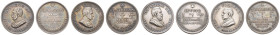 Medaillen Medaillen Deutschland vor 1900
 Hamburg, 4 Silbermedaillen (Dm. ca. 25,6mm, ca. 4,4 - 4,5g), o.J. (1871), von J. Lorenz, auf den Sieg gegen...