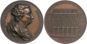 Medaillen Medaillen Ausland vor 1900
 Frankreich, Kupfermedaille (Dm. ca. 41,10mm, ca. 35,57g), ca. 1825,von N.P. Tiolier. Av: Büste des Architekten ...