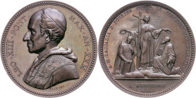 Medaillen Medaillen Ausland vor 1900
 Vatikan, Leo XIII., Bronzemedaille (Dm. ca. 43,90mm, ca. 38,94g), 1899/1900, von Bianchi, auf die Heiligsprechu...