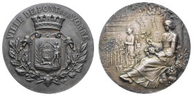 Medaillen Medaillen Ausland vor 1900
 Frankreich, Silbermedaille (Dm. 50,04g, 55,65g), von F. Rasumny für Pont sur Yonne in der Region Bourgogne-Fran...