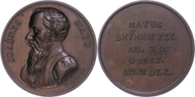 Medaillen Medaillen Ausland vor 1900
 Belgien, Bronzemedaille (Dm. ca. 46,9mm, ca. 41,95g), o.J., von Simon F., Suitenmedaille auf Joannes Mayo. Av: ...