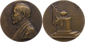 Medaillen Medaillen Ausland vor 1900
 Frankreich, Bronzemedaille (Dm. ca. 68,50mm, ca. 143,60g), 1899, von Chaplain, auf die Wahl Emile Loubet zum St...