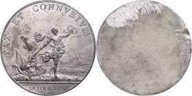 Medaillen Medaillen Ausland vor 1900
 Frankreich, Louis XIV., einseitiger Zinnabschlag (Dm. ca. 55,7mm, ca. 23,07g), 1660, unsigniert, Abschlag vom R...