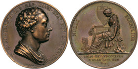 Medaillen Medaillen Ausland vor 1900
 Bronzemedaille (Dm. ca. 43,10mm, ca. 28,25g), 1818, von Salmson. Av: Kopf nach rechts, darum "C C ADLERBETH LIB...