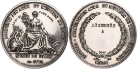 Medaillen Medaillen Ausland vor 1900
 Frankreich, Paris, versilberte Kupfermedaille (Dm. ca. 41,4mm, ca. 40,89g), 1850, unsigniert, Prämienmedaille d...